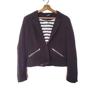 H&M | Contrast Lined Black Blazer Jacket